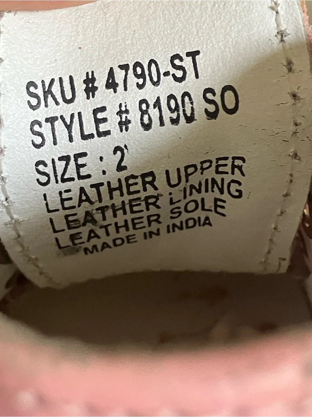 Genuine Leather Pink Baby Boots